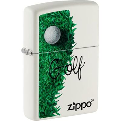 Zippo Briquet Tempête Motif Golf, Blanc Mat, Impression Color Image, Rechargeable, Réutilisable, Coupe-Vent, Coffret Cadeau, Fabriqué Aux États-Unis - Publicité Zippo Briquet Tempête Motif Golf, Blanc Mat, Impression Color Image, Rechargeable, Réutilisable, Coupe-Vent, Coffret Cadeau, Fabriqué Aux États-Unis - Publicité