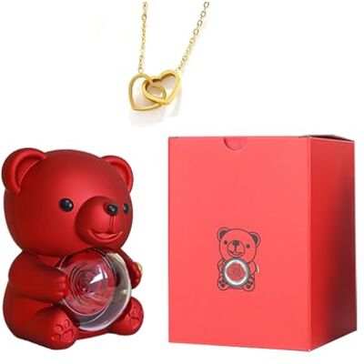 Generic Ourson avec Rose Éternelle et Coffret à Bijoux Cadeau Romantique avec Collier pour Femme Idée Cadeau Saint-Valentin, Fête des Mères, Anniversaire et Mariage - Publicité Generic Ourson avec Rose Éternelle et Coffret à Bijoux Cadeau Romantique avec Collier pour Femme Idée Cadeau Saint-Valentin, Fête des Mères, Anniversaire et Mariage - Publicité