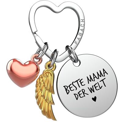 FABACH Beste Mama Porte-clés ange gardien porte-bonheur avec cœur et gravure – Meilleur cadeau pour maman – Meilleur cadeau pour maman, ange, porte-bonheur, fête des mères - Publicité FABACH Beste Mama Porte-clés ange gardien porte-bonheur avec cœur et gravure – Meilleur cadeau pour maman – Meilleur cadeau pour maman, ange, porte-bonheur, fête des mères - Publicité