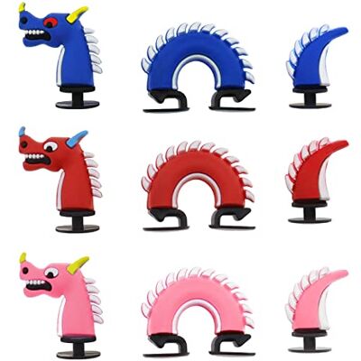 Be In Your Mind Lot de 3 breloques 3D en forme de chaussure de dragon en PVC pour décoration de chaussures Accessoires de chaussures pour garçons et filles 3 couleurs, Polychlorure de vinyle - Publicité Be In Your Mind Lot de 3 breloques 3D en forme de chaussure de dragon en PVC pour décoration de chaussures Accessoires de chaussures pour garçons et filles 3 couleurs, Polychlorure de vinyle - Publicité