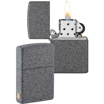 Zippo Briquet Tempête Design Flamme Iron Stone Rechargeable Réutilisable Design Coupe-Vent Coffret Cadeau Fabriqué aux États-Unis Exclusivité Amazon - Publicité Zippo Briquet Tempête Design Flamme Iron Stone Rechargeable Réutilisable Design Coupe-Vent Coffret Cadeau Fabriqué aux États-Unis Exclusivité Amazon - Publicité