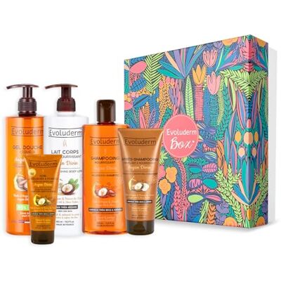 Evoluderm – Coffret Cadeau Corps & Cheveux Argan – 5 produits – Origine Naturelle Végan – Made in France Box Magic Forest Idée Cadeau Idéal cadeau Noël, Anniversaire, Fête des Mères - Publicité Evoluderm – Coffret Cadeau Corps & Cheveux Argan – 5 produits – Origine Naturelle Végan – Made in France Box Magic Forest Idée Cadeau Idéal cadeau Noël, Anniversaire, Fête des Mères - Publicité