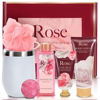 SPA LUXETIQUE Coffret Cadeau pour Femme Coffret de Soins Parfumé à la Rose 6 Pièces, Coffret d'anniversaire Pour Femme, Coffret Cadeau, Cadeau pour la Fête des Mères - Publicité SPA LUXETIQUE Coffret Cadeau pour Femme Coffret de Soins Parfumé à la Rose 6 Pièces, Coffret d'anniversaire Pour Femme, Coffret Cadeau, Cadeau pour la Fête des Mères - Publicité