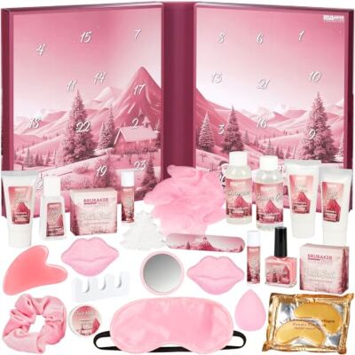 BRUBAKER Cosmetics XXL Calendrier de l'Avent Beauté 2026 Grand Coffret de Noël à Ouvrir en Forme de Livre Unique 24 Surprises Cosmétiques et Spa pour Femmes et Filles Rose - Publicité BRUBAKER Cosmetics XXL Calendrier de l'Avent Beauté 2026 Grand Coffret de Noël à Ouvrir en Forme de Livre Unique 24 Surprises Cosmétiques et Spa pour Femmes et Filles Rose - Publicité
