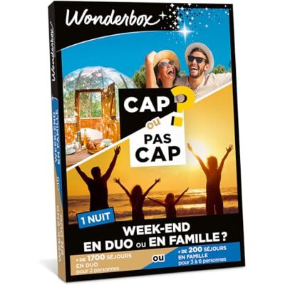 WONDERBOX Cap Ou Pas Cap Week-End en Duo Ou en Famille? Coffret Cadeau Idée Cadeau Séjours - Publicité WONDERBOX Cap Ou Pas Cap Week-End en Duo Ou en Famille? Coffret Cadeau Idée Cadeau Séjours - Publicité