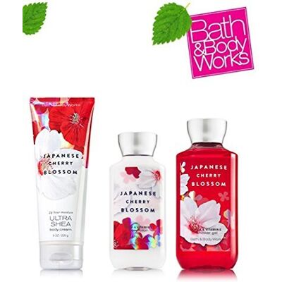 Bath & Body Works Signature Collection "Kirschblüten japonais" Coffret cadeau ~ Körpercreme ~ Duschgel & Lotion pour le corps ~ - Publicité Bath & Body Works Signature Collection "Kirschblüten japonais" Coffret cadeau ~ Körpercreme ~ Duschgel & Lotion pour le corps ~ - Publicité