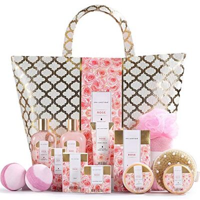 SPA LUXETIQUE Coffret de Bain et de Soins, Coffret Cadeau pour Femme, 15 Pièces, Parfum de Rose, Bombes de Bain, Cadeau de Fête des Mères et d’Anniversaire - Publicité SPA LUXETIQUE Coffret de Bain et de Soins, Coffret Cadeau pour Femme, 15 Pièces, Parfum de Rose, Bombes de Bain, Cadeau de Fête des Mères et d’Anniversaire - Publicité