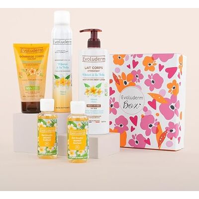 Evoluderm – Coffret Bain Femme Soins Corps Monoï de Tahiti 4 Produits + Déo OFFERT d'Origine Naturelle Idée Cadeau Coffret cadeau de Noël – Anniversaire Fête des Mères (Rosèa) - Publicité Evoluderm – Coffret Bain Femme Soins Corps Monoï de Tahiti 4 Produits + Déo OFFERT d'Origine Naturelle Idée Cadeau Coffret cadeau de Noël – Anniversaire Fête des Mères (Rosèa) - Publicité