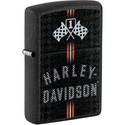 Zippo Briquet Tempête Motif Harley Davidson, Noir Craquelé (Black Crackle), Impression Color Image, Rechargeable, Réutilisable, Coupe-Vent, Coffret Cadeau, Fabriqué Aux États-Unis - Publicité Zippo Briquet Tempête Motif Harley Davidson, Noir Craquelé (Black Crackle), Impression Color Image, Rechargeable, Réutilisable, Coupe-Vent, Coffret Cadeau, Fabriqué Aux États-Unis - Publicité