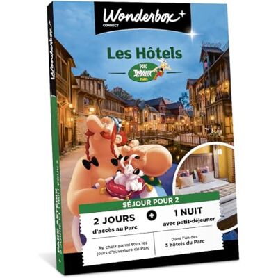 WONDERBOX Connect Coffret Cadeau Parc Astérix 2 Jours Et Séjour pour 2-2 entrées pour 2 Jours 1 Nuit avec Petit-déjeuner dans l'un des 3 hôtels du Parc Validité 27 Mois - Publicité WONDERBOX Connect Coffret Cadeau Parc Astérix 2 Jours Et Séjour pour 2-2 entrées pour 2 Jours 1 Nuit avec Petit-déjeuner dans l'un des 3 hôtels du Parc Validité 27 Mois - Publicité