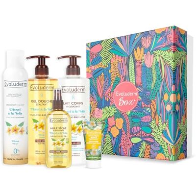 Evoluderm Coffret Cadeau Femme Corps au Monoï de Tahiti – 5 produits – Box L Origine Naturelle Idéal cadeau Noël, Anniversaire, Fête des Mères (Magic Forest) - Publicité Evoluderm Coffret Cadeau Femme Corps au Monoï de Tahiti – 5 produits – Box L Origine Naturelle Idéal cadeau Noël, Anniversaire, Fête des Mères (Magic Forest) - Publicité