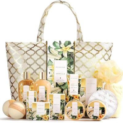 SPA LUXETIQUE Coffret de Bain et de Soins, 15 PC Vanille Coffret Cadeau Femme avec Lotion pour le Corps, Cadeau de Noël et d’Anniversaire, Cadeaux Fête des Mères, Cadeau Saint Valentin Femme - Publicité SPA LUXETIQUE Coffret de Bain et de Soins, 15 PC Vanille Coffret Cadeau Femme avec Lotion pour le Corps, Cadeau de Noël et d’Anniversaire, Cadeaux Fête des Mères, Cadeau Saint Valentin Femme - Publicité