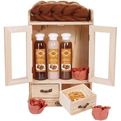 BRUBAKER Cosmetics Coffret de bain Chocolat 10 Pièces Armoire en Bois Idée cadeau - Publicité BRUBAKER Cosmetics Coffret de bain Chocolat 10 Pièces Armoire en Bois Idée cadeau - Publicité