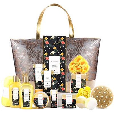 SPA LUXETIQUE Coffret Cadeau Femme-15pcs Tropique Coffret de Bain avec le Beurre de Karité, Boules de Bain, Idée Cadeau Anniversaire Femme, Cadeau Fête des Mères, Cadeaux Noël Saint Valentin - Publicité SPA LUXETIQUE Coffret Cadeau Femme-15pcs Tropique Coffret de Bain avec le Beurre de Karité, Boules de Bain, Idée Cadeau Anniversaire Femme, Cadeau Fête des Mères, Cadeaux Noël Saint Valentin - Publicité