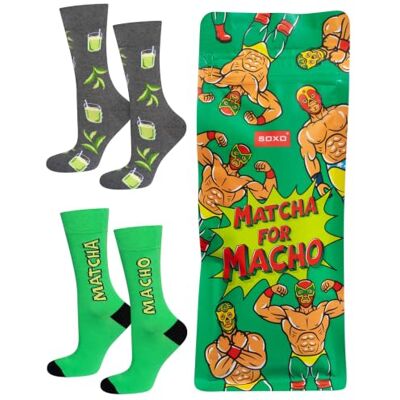 soxo Chaussettes Homme & Femme & Tasse Coffret Matcha Cadeau Socks En Coton, Idée Anniversaire Originale - Publicité soxo Chaussettes Homme & Femme & Tasse Coffret Matcha Cadeau Socks En Coton, Idée Anniversaire Originale - Publicité