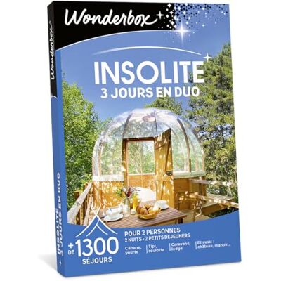 Wonderbox Insolite 3 Jours en Duo Coffret Cadeau Idée Cadeau Séjours - Publicité Wonderbox Insolite 3 Jours en Duo Coffret Cadeau Idée Cadeau Séjours - Publicité