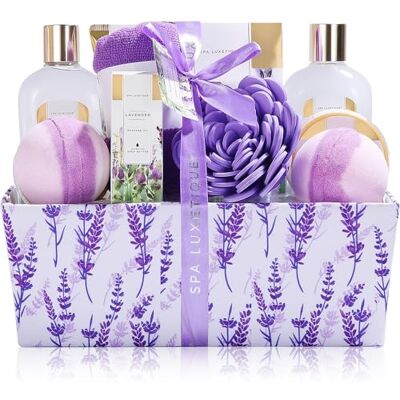 SPA LUXETIQUE Coffret de Bain et de Soins, 12 Pièces, Parfum de Lavande, Lotion pour le Corps, Boules de Bain, Idée Cadeau de Saint Valentin Parfait pour Femme, Cadeaux Noël, Cadeau Fête des Mères - Publicité SPA LUXETIQUE Coffret de Bain et de Soins, 12 Pièces, Parfum de Lavande, Lotion pour le Corps, Boules de Bain, Idée Cadeau de Saint Valentin Parfait pour Femme, Cadeaux Noël, Cadeau Fête des Mères - Publicité