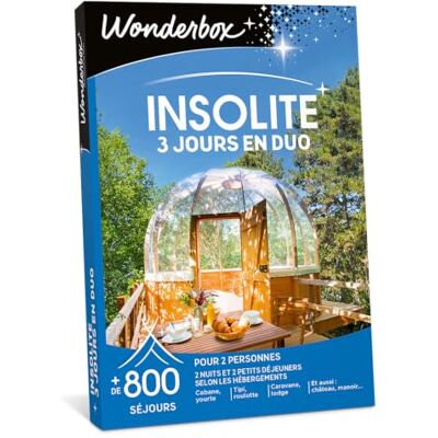 Wonderbox Insolite 3 Jours en Duo Coffret Cadeau Idée Cadeau Séjours - Publicité Wonderbox Insolite 3 Jours en Duo Coffret Cadeau Idée Cadeau Séjours - Publicité