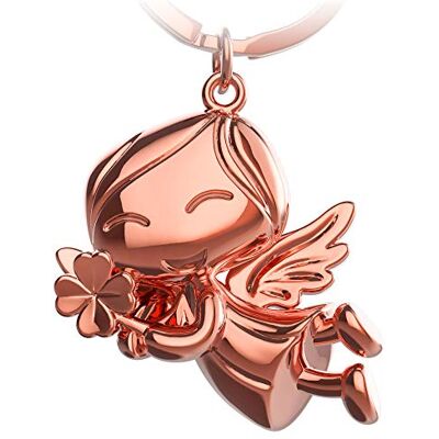 FABACH Porte-clés ange gardien Lucky avec trèfle Ange porte-bonheur en métal Porte-bonheur ange de voiture Cadeau bonne chance, Or rose, taille unique - Publicité FABACH Porte-clés ange gardien Lucky avec trèfle Ange porte-bonheur en métal Porte-bonheur ange de voiture Cadeau bonne chance, Or rose, taille unique - Publicité