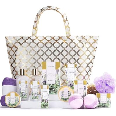 SPA LUXETIQUE Coffret de Bain, 15 PC Coffret de Soins pour le Corps, Parfum de Lavande, l'Huile Essentielle, Idée Cadeau pour la Saint-Valentin - Publicité SPA LUXETIQUE Coffret de Bain, 15 PC Coffret de Soins pour le Corps, Parfum de Lavande, l'Huile Essentielle, Idée Cadeau pour la Saint-Valentin - Publicité