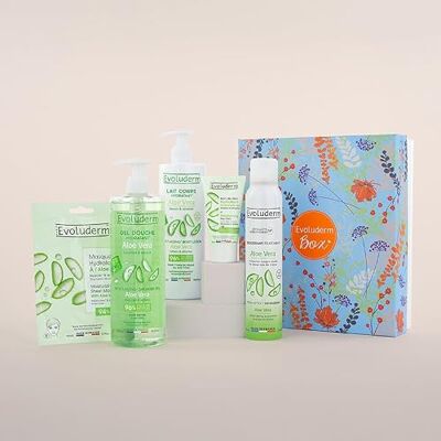 Evoluderm – Coffret Cadeau 100% Aloe Vera – 5 produits – Origine Naturelle Végan – Made in France Box Harmonie Idée Cadeau Idéal cadeau Noël, Anniversaire, Fête des Mères (Spring) - Publicité Evoluderm – Coffret Cadeau 100% Aloe Vera – 5 produits – Origine Naturelle Végan – Made in France Box Harmonie Idée Cadeau Idéal cadeau Noël, Anniversaire, Fête des Mères (Spring) - Publicité