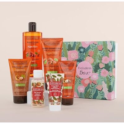 evoluderm - Argan Divin Coffret Corps & Cheveux - 1 unité - Body & Hair - gift set - Publicité evoluderm - Argan Divin Coffret Corps & Cheveux - 1 unité - Body & Hair - gift set - Publicité