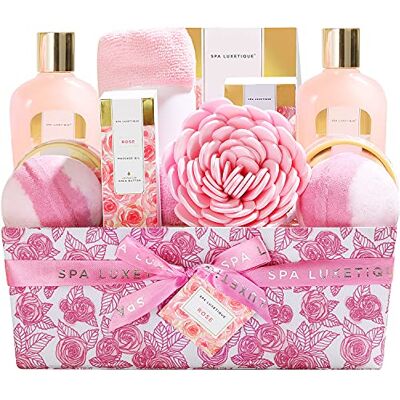 SPA LUXETIQUE Coffret de Bain et de Soins, 12 Pièces, Parfum de Rose, Lotion pour le Corps, Boules de Bain, Idée Cadeau de Saint Valentin Parfait pour Femme, Cadeaux Noël, Cadeau fête des mères - Publicité SPA LUXETIQUE Coffret de Bain et de Soins, 12 Pièces, Parfum de Rose, Lotion pour le Corps, Boules de Bain, Idée Cadeau de Saint Valentin Parfait pour Femme, Cadeaux Noël, Cadeau fête des mères - Publicité