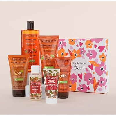 Evoluderm – Coffret Cadeau Argan Corps & Cheveux – 6 produits – Origine Naturelle Végan – Made in France Idée Cadeau Idéal cadeau Noël, Anniversaire, Fête des Mères (Rosèa) - Publicité Evoluderm – Coffret Cadeau Argan Corps & Cheveux – 6 produits – Origine Naturelle Végan – Made in France Idée Cadeau Idéal cadeau Noël, Anniversaire, Fête des Mères (Rosèa) - Publicité