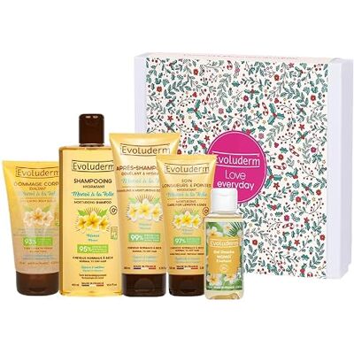 Evoluderm Coffret Cadeau Bain Femme Soins Corps & Cheveux au Monoï de Tahiti 5 Produits Végan Idée Cadeau Coffret Cadeau Noël – Anniversaire Fête des Mères (Cocooning) - Publicité Evoluderm Coffret Cadeau Bain Femme Soins Corps & Cheveux au Monoï de Tahiti 5 Produits Végan Idée Cadeau Coffret Cadeau Noël – Anniversaire Fête des Mères (Cocooning) - Publicité