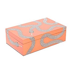 Jonathan Adler Boîte décorative Eden laquée Orange Taille M - Publicité Jonathan Adler Boîte décorative Eden laquée Orange Taille M - Publicité