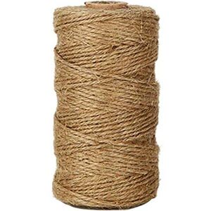 TENDUAGEN 100M Corde de Chanvre Natural Jute Handmade Hemp Rope Rustic, Corde de Jute for Decoration, pour Artisanat, Cadeaux, Arts et Artisanat Bricolage, Décoration, Jardinage et Recyclage - Publicité