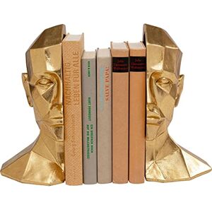 Kare Lot de 2 Serre-Livres Design Face Dorés 24 x 16 x 11,5 cm - Publicité