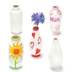 Baker Ross EC192 Mini Vases en Porcelaine Assortis - Publicité