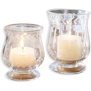 Loberon Lot de 2 photophores Moon Photophores décoratifs en Verre Transparent Soufflé à la Bouche Décoration avec Taille décorative 2 photophores de Tailles différentes, Transparent - Publicité Loberon Lot de 2 photophores Moon Photophores décoratifs en Verre Transparent Soufflé à la Bouche Décoration avec Taille décorative 2 photophores de Tailles différentes, Transparent - Publicité