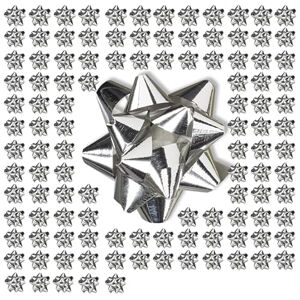 Relaxdays 10024286_55 Lot de 100 Petits nœuds décoratifs pour Noël et Anniversaire Argenté Ø 5 cm, 2 x 5 cm - Publicité Relaxdays 10024286_55 Lot de 100 Petits nœuds décoratifs pour Noël et Anniversaire Argenté Ø 5 cm, 2 x 5 cm - Publicité