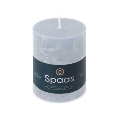 SPAAS - Rustieke Pillarkaars - Bleu clair - 35h - Candle - Publicité SPAAS - Rustieke Pillarkaars - Bleu clair - 35h - Candle - Publicité