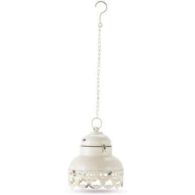 Loberon Cornell Lanterne LED Pur Fer Artisanat Traditionnel, Blanc Vieilli - Publicité Loberon Cornell Lanterne LED Pur Fer Artisanat Traditionnel, Blanc Vieilli - Publicité