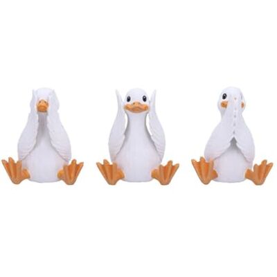 Nemesis Now Trois figurines Wise See No Evil Hear No Evil Speak No Evil Figurines, adorables objets de collection en résine peints à la main et cadeau – Oies de la sagesse - Publicité Nemesis Now Trois figurines Wise See No Evil Hear No Evil Speak No Evil Figurines, adorables objets de collection en résine peints à la main et cadeau – Oies de la sagesse - Publicité