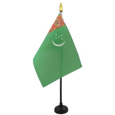 AZ FLAG Drapeau de Table Turkménistan 15x10 cm Socle Plastique - Publicité AZ FLAG Drapeau de Table Turkménistan 15x10 cm Socle Plastique - Publicité