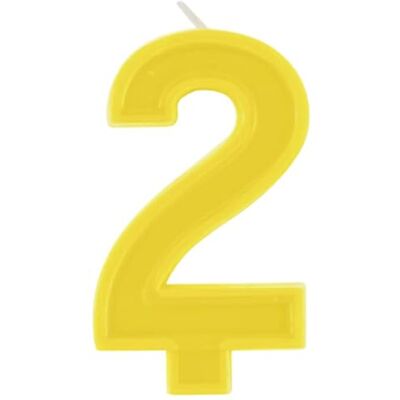 Unique 11792 Bougie d'Anniversaire 9 cm Forme de Bordure Surélevé Couleur Jaune 1 Pièce (Lot de 1) - Publicité Unique 11792 Bougie d'Anniversaire 9 cm Forme de Bordure Surélevé Couleur Jaune 1 Pièce (Lot de 1) - Publicité