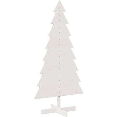vidaXL Arbre de Noël en bois pour décoration blanc 150 cm pin massif - Publicité vidaXL Arbre de Noël en bois pour décoration blanc 150 cm pin massif - Publicité