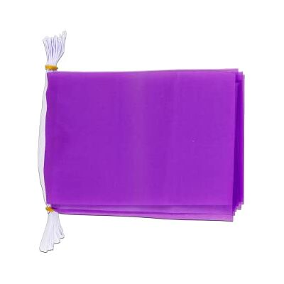 AZ FLAG Guirlande Drapeau Unicolore Violet 12 Mètres Avec 20 Drapeaux De Couleur Violette De 45x30 cm Fanions 100% Polyester 200g - Publicité AZ FLAG Guirlande Drapeau Unicolore Violet 12 Mètres Avec 20 Drapeaux De Couleur Violette De 45x30 cm Fanions 100% Polyester 200g - Publicité