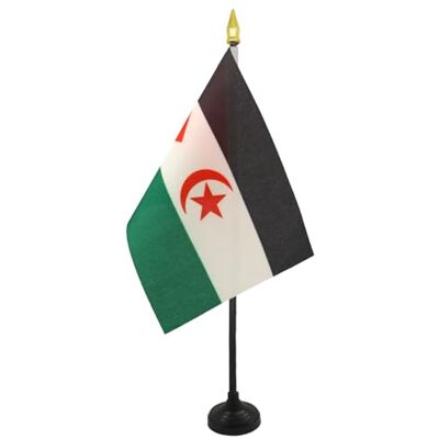 AZ FLAG Drapeau de Table Sahara Occidental 15x10 cm Socle Plastique - Publicité AZ FLAG Drapeau de Table Sahara Occidental 15x10 cm Socle Plastique - Publicité