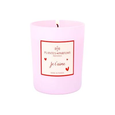 Plantes & Parfums Bougie Végétale Je t'aime 180g Cire de Soja Naturelle Parfum Fleur de Coton & Pivoine Fabriquée en Provence Cadeau Romantique Longue Durée Made in France - Publicité Plantes & Parfums Bougie Végétale Je t'aime 180g Cire de Soja Naturelle Parfum Fleur de Coton & Pivoine Fabriquée en Provence Cadeau Romantique Longue Durée Made in France - Publicité