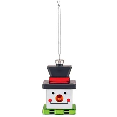 Alessi Snow Cube GJ02 3 Décoration de Noël de Design Vintage, Représentant un Bonhomme de Neige, en Verre Soufflé Décoré à la Main, Multicolore - Publicité Alessi Snow Cube GJ02 3 Décoration de Noël de Design Vintage, Représentant un Bonhomme de Neige, en Verre Soufflé Décoré à la Main, Multicolore - Publicité