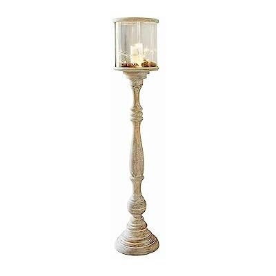Loberon Passion Bougeoir Très Grand Format Bois de manguier de qualité, Beige Vieilli - Publicité Loberon Passion Bougeoir Très Grand Format Bois de manguier de qualité, Beige Vieilli - Publicité