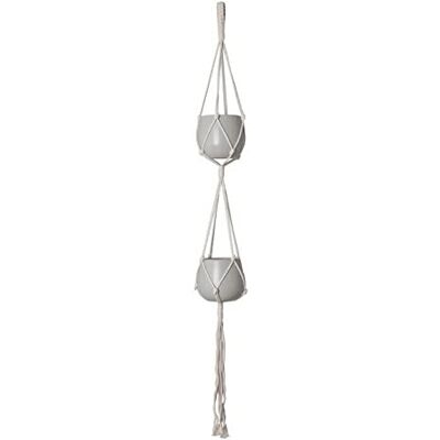 Artevasi MACRAMÉ, Macramé Support Pots Suspendu pour Fleur, Décoration Jardin, Intérieur Extérieur, Double NŒUD Basique Blanc 120 CM - Publicité Artevasi MACRAMÉ, Macramé Support Pots Suspendu pour Fleur, Décoration Jardin, Intérieur Extérieur, Double NŒUD Basique Blanc 120 CM - Publicité