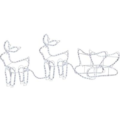 vidaXL Décoration de Noël d'Extérieur Renne et Traîneau 576 LED Renne Illuminé Lumineux Décoratif Ornement de Vacances Jardin Patio Arrière-Cour - Publicité vidaXL Décoration de Noël d'Extérieur Renne et Traîneau 576 LED Renne Illuminé Lumineux Décoratif Ornement de Vacances Jardin Patio Arrière-Cour - Publicité