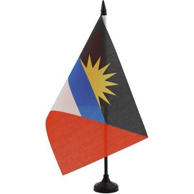 AZ FLAG Drapeau de Table Antigua-et-Barbade 21x14 cm Socle Plastique - Publicité AZ FLAG Drapeau de Table Antigua-et-Barbade 21x14 cm Socle Plastique - Publicité