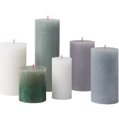 Bolsius Rustik Lot de 6 bougies piliers – Cadeau – Paysage nordique – Bougies décoratives pour la maison – Longueur de combustion – Sans parfum – Cire végétale naturelle – Sans huile de palme - Publicité Bolsius Rustik Lot de 6 bougies piliers – Cadeau – Paysage nordique – Bougies décoratives pour la maison – Longueur de combustion – Sans parfum – Cire végétale naturelle – Sans huile de palme - Publicité